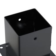 Основи за стълбове квадрат 12 бр прахово боядисана стомана