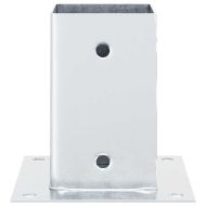 Основи за стълбове квадрат 12 бр 91x91 мм поцинкована стомана