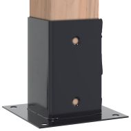 Основи за стълбове квадрат 12 бр прахово боядисана стомана