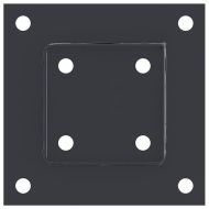 Основи за стълбове квадрат 12 бр прахово боядисана стомана