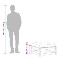 Градинска табуретка с възглавница, восъчнокафяв, бор масив