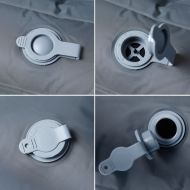 Самонадуваем дюшек за къмпинг с възглавници за 2 души сив