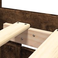 Рамка за легло с табла, опушен дъб, 200x200 см, инженерно дърво