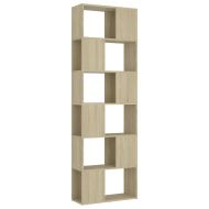 Библиотека, дъб сонома, 60x24x186 см, инженерно дърво