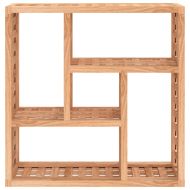 Стенен рафт 49x15x49 см орехово дърво масив