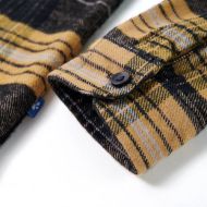 Детска карирана риза, жълто и черно, 104