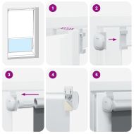 Затъмняваща ролетна щора 124,4x175 см, ширина на плат 120 см, бяла