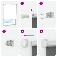 Затъмняваща ролетна щора 44,4x100 см, ширина на плата 40 см, цвят кафе