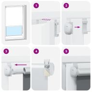 Ролетна щора, затъмняваща, 44,4x100 см, ширина на плат 40 см, черна