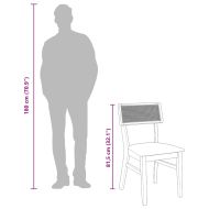 Трапезни столове с възглавници 2 бр масивна дървесина гума