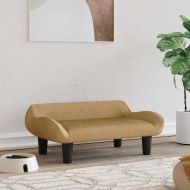 Кучешко легло кафяво 70x40x24 см кадифе