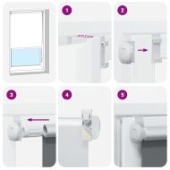 Затъмняваща ролетна щора 164,4x175 см, ширина на плат 160 см, червена