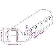Резервно покривало за парник (27 м²), 300x900x200 см, зелено