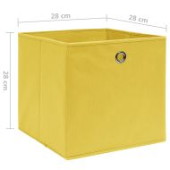 Кутии за съхранение 4 бр нетъкан текстил 28x28x28 см жълти