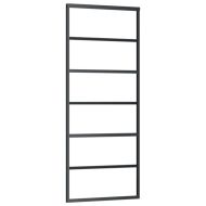 Плъзгаща се врата с механизъм, ESG стъкло и алуминий, 76x205 см