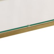 Конзолна маса, златиста, неръждаема стомана и закалено стъкло