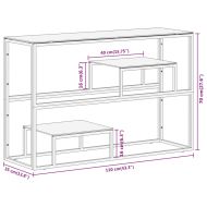 Конзолна маса, златиста, неръждаема стомана и закалено стъкло