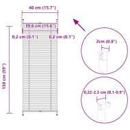 Плисирана щора, 40x150см, бяла