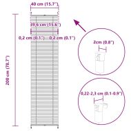 Плисирана щора, 40x200см, бяла