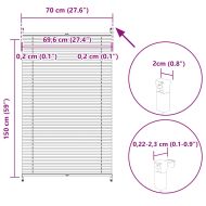 Плисирана щора 70 х 150 см, бяла