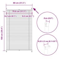 Плисирана щора 80 х 100 см, бяла
