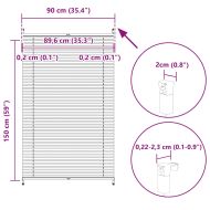 Плисирана щора 90 х 150 см, бяла