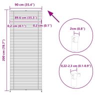 Плисирана щора 90 х 200 см, бяла