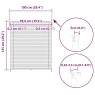 Плисирана щора 100 х 125 см, бяла