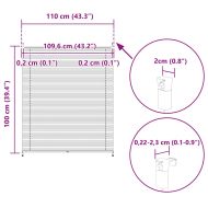 Плисирана щора 110 х 100 см, бяла