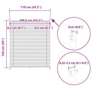 Плисирана щора 110 х 150 см, бяла