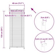 Плисирана щора 40 х 150 см, цвят крем