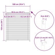 Плисирана щора 100 х 150 см, цвят крем