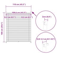 Плисирана щора 110 х 100 см, цвят крем