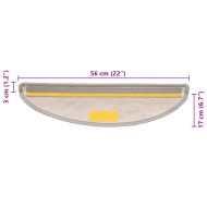 Самозалепващи стелки за стълби сизал 15 бр 56x17x3 см платина