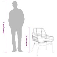 Градински комплект с възглавници 7 части кафяв полиратан стъкло