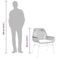 Градински комплект 9 части с възглавници черен полиратан стъкло