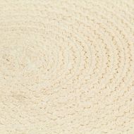 Подложки за хранене, 4 бр, естествен цвят, 38 см, кръгли, памук