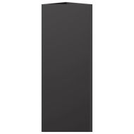 Градинска кашпа, черна, триъгълна, 30x26x75 см, стомана