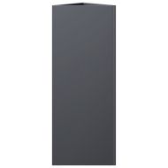 Градинска кашпа, антрацит, триъгълна, 30x26x75 см, стомана