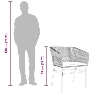 Градински комплект с възглавници 9 части сив полиратан стъкло