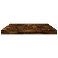 Стенни рафтове 4 бр опушен дъб 40x20x1,5 см инженерно дърво