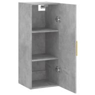 Стенен шкаф бетонно сив 34,5x34x90 см