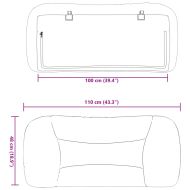 Мека табла за легло Hvar, синя, 100 см, плат