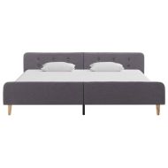 Рамка за легло, светлосива, текстил, 180x200 см