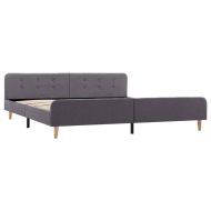 Рамка за легло, светлосива, текстил, 180x200 см