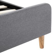 Рамка за легло, светлосива, текстил, 180x200 см