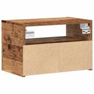 Нощно шкафче за стенен монтаж, старо дърво, 45x26x28,5 см
