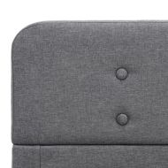 Рамка за легло, светлосива, текстил, 160x200 см