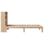 Легло с рафтове за книги, без матрак, 90x200 см, бор масив