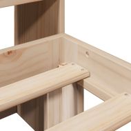 Легло с рафтове за книги, без матрак, 90x200 см, бор масив